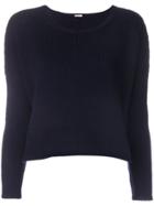 Apuntob Cropped Sweater - Blue