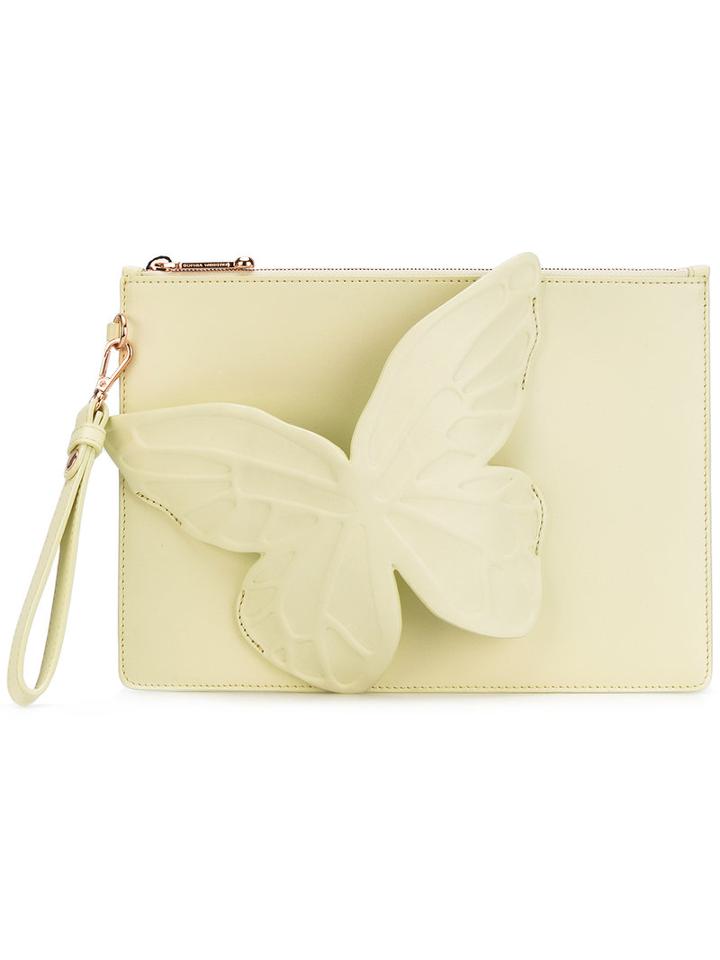 Sophia Webster - Butterfly Clutch Bag - Women - Calf Leather - One Size, Yellow/orange, Calf Leather