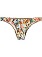 Lygia & Nanny - Printed Bikini Bottom - Women - Polyamide/spandex/elastane - P, Yellow/orange, Polyamide/spandex/elastane