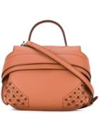 Tod's - Studded Cross Body Bag - Women - Calf Leather - One Size, Brown, Calf Leather