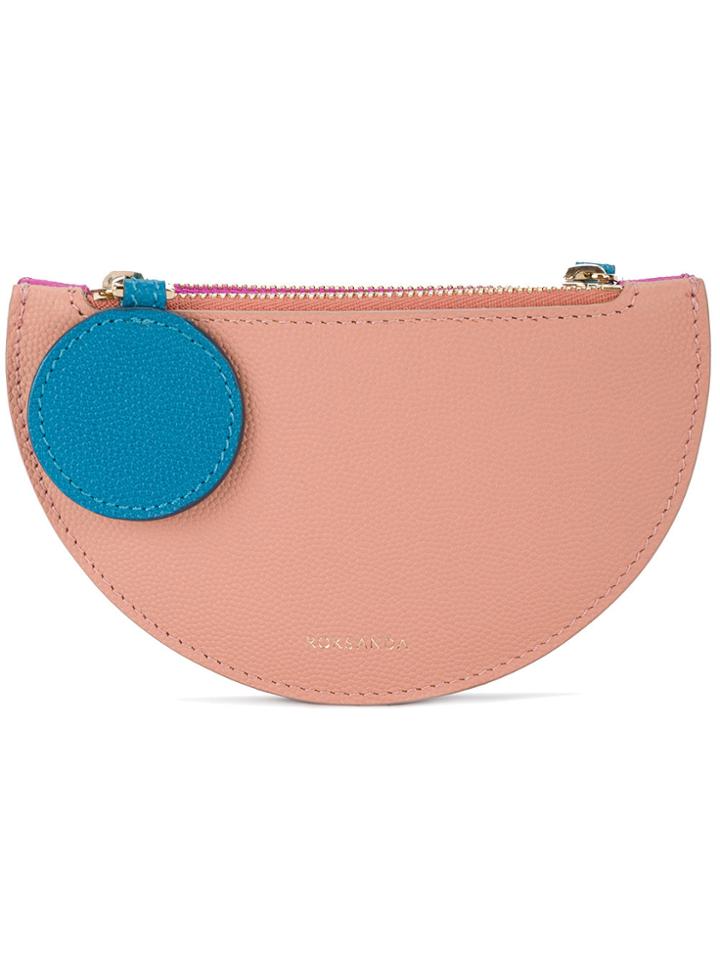 Roksanda Pink Peach Demi-lunette Coin Purse - Multicolour