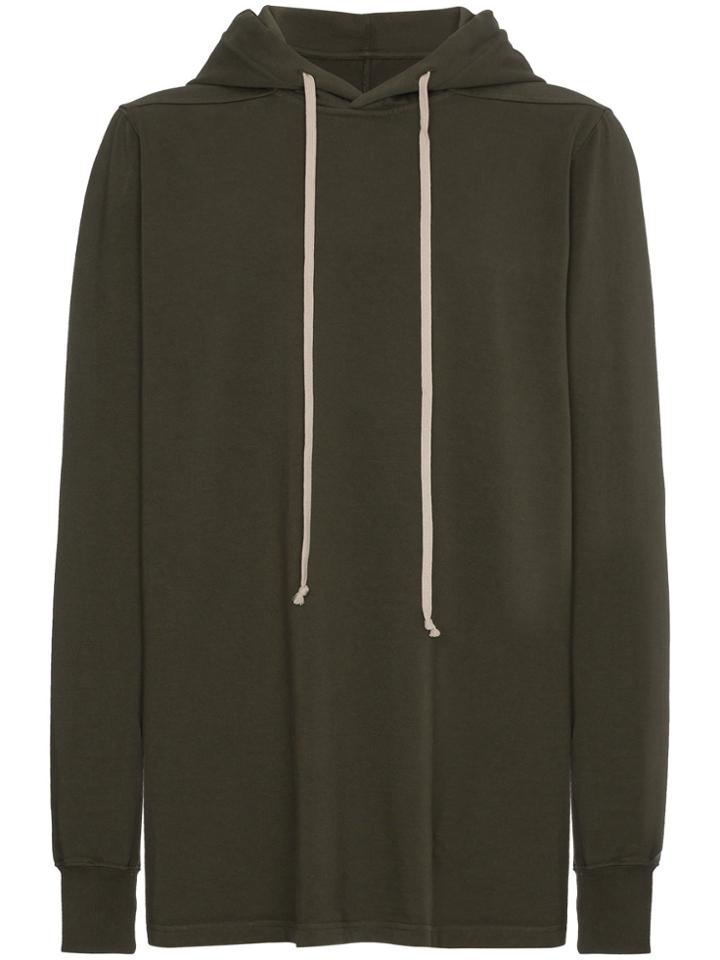 Rick Owens Drkshdw Drawstring Hooded Sweatshirt - Green