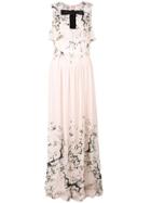 Blanchett Dame Bow Applique Maxi Dress - Pink & Purple