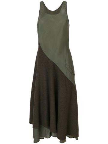 Y's By Yohji Yamamoto Vintage Asymmetric Midi Dress - Green