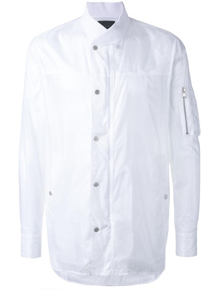 Diesel Black Gold Lightweight Shirt Jacket, Men's, Size: 48, White, Nylon 12