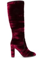 Deimille Heeled Boots - Pink & Purple