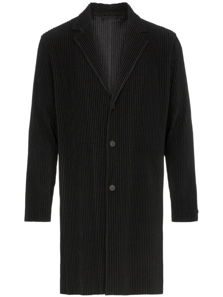 Homme Plissé Issey Miyake Long-line Plissé Blazer - Black