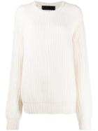 Haider Ackermann Ribbed Knit Sweater - White
