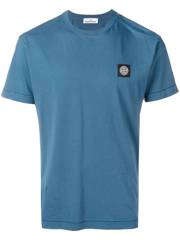 Stone Island Jersey Logo T-shirt - Blue