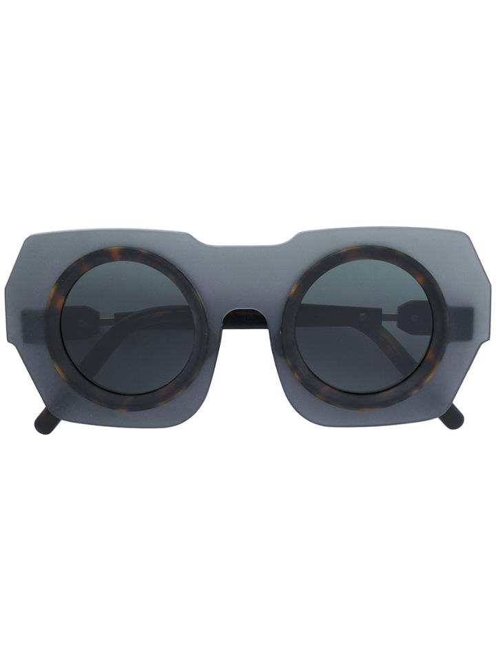 Kuboraum Contrast Frame Sunglasses - Grey