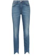 3x1 Distressed Hem Skinny Jeans - Blue