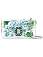 Dolce & Gabbana - Hydrangea Print Clutch - Women - Calf Leather/lamb Skin/metal - One Size, Grey, Calf Leather/lamb Skin/metal