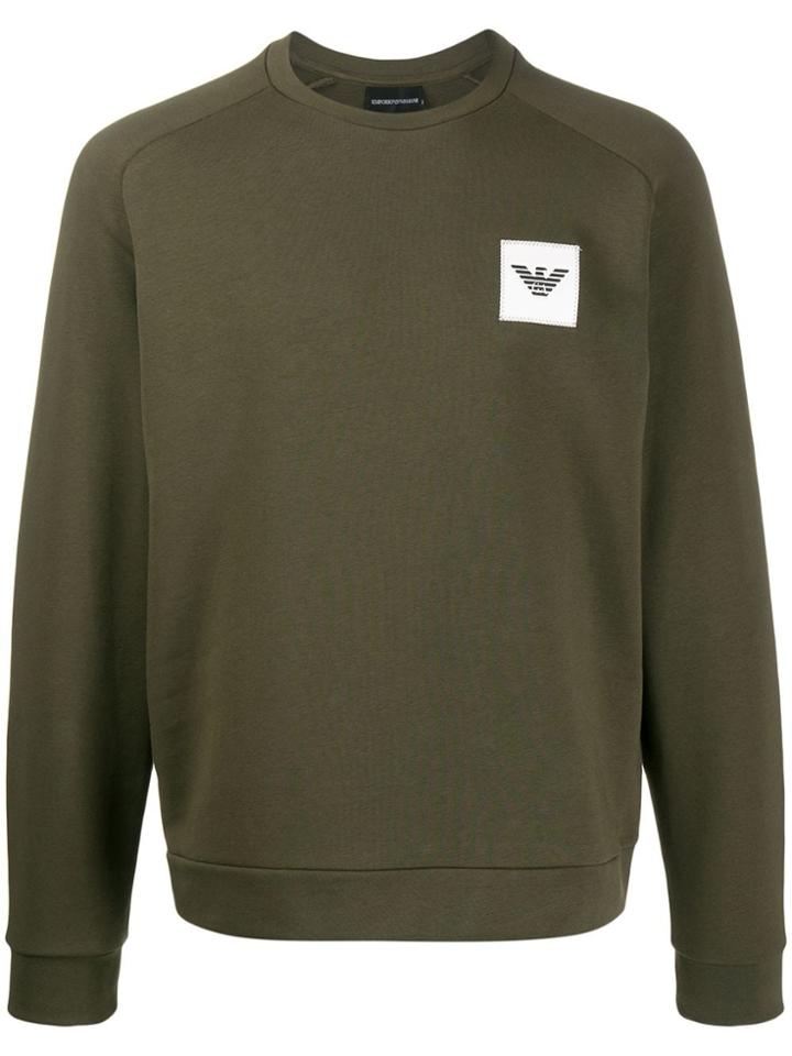 Emporio Armani Logo Patch Sweater - Green