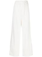 Jejia High Waisted Corduroy Trousers - White