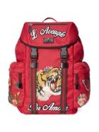 Gucci Backpack With Embroidery - Red