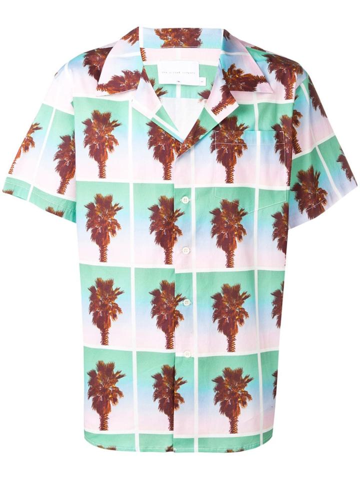 The Silted Company Palm Print Bowling Shirt - Green