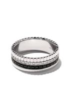 Boucheron Small 18kt White Gold And Diamond Quatre Black Edition Ring