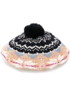 Twin-set Bobble Knitted Hat - Black