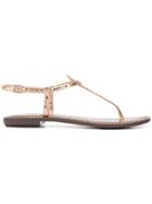 Sam Edelman Snakeskin Effect Sandals - Metallic