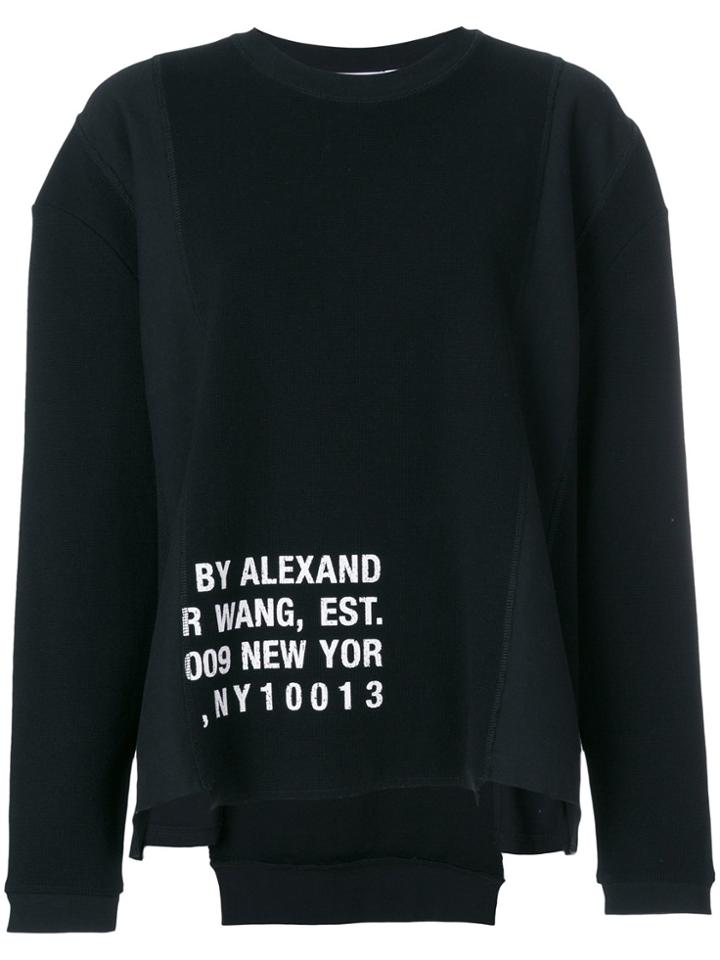 T By Alexander Wang Printed Sweatshirt - Black