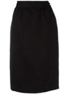 Emanuel Ungaro Vintage Jacquard Skirt, Women's, Size: 46, Black