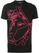 Dsquared2 Skateboarder Print T-shirt, Men's, Size: M, Black, Cotton