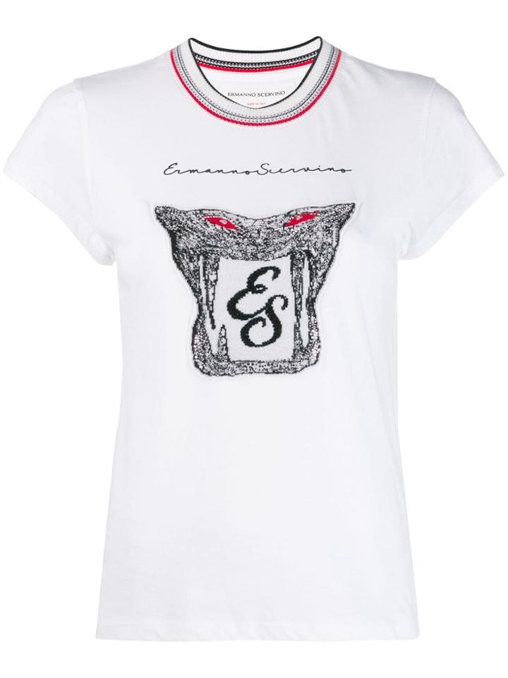 Ermanno Scervino Logo Patch T-shirt - White