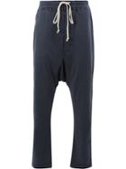 Rick Owens Drkshdw Cropped Drop-crotch Trousers - Blue