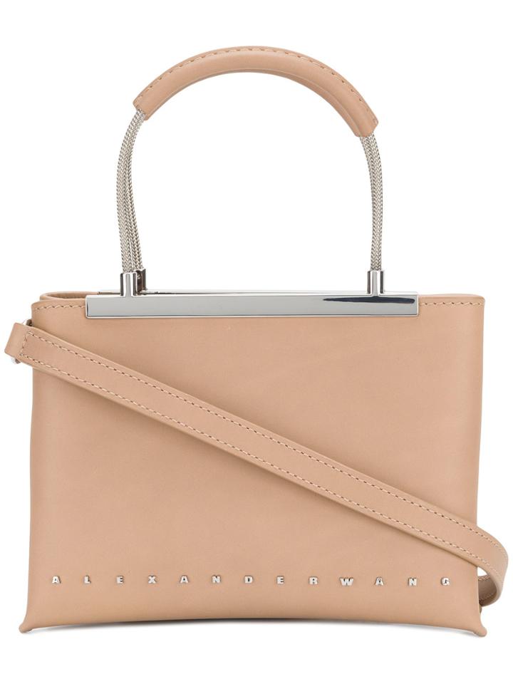 Alexander Wang Dime Satchel Clutch Bag - Nude & Neutrals