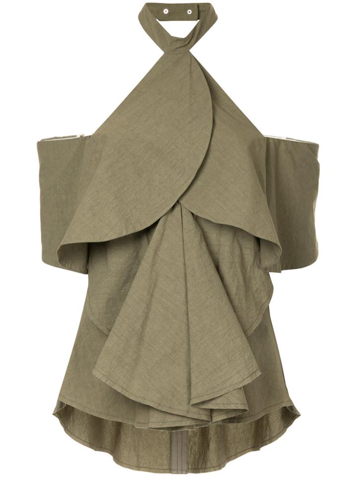 Kitx Circle Draped Top - Green