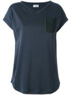 Brunello Cucinelli Chest Pocket T-shirt, Women's, Size: Medium, Blue, Cotton