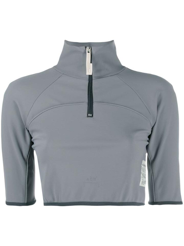 A-cold-wall* Piping Crop Top - Grey