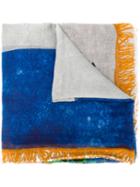 Faliero Sarti Fringed Hem Scarf, Women's, Blue, Modal/silk/wool