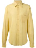 Romeo Gigli Vintage Crinkle Effect Shirt - Yellow & Orange