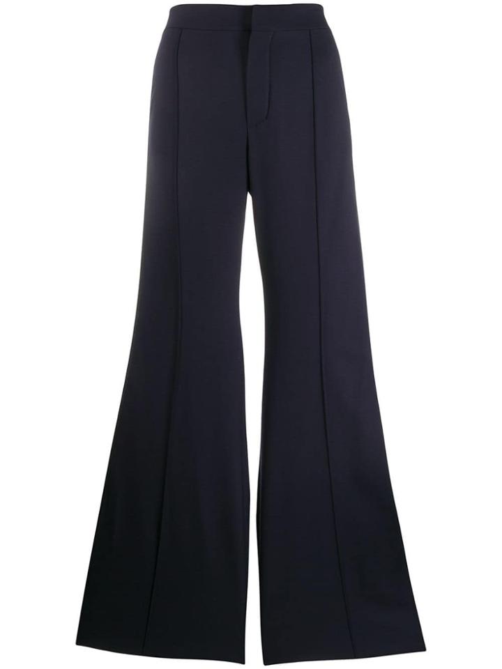 Chloé Flared High-waisted Trousers - Blue