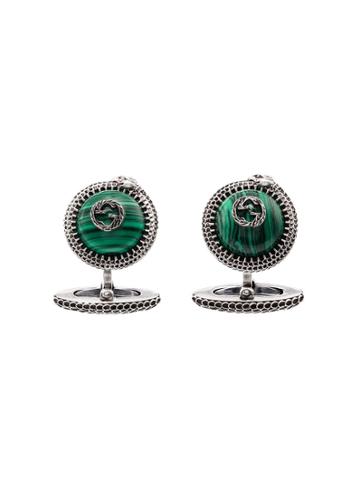 Gucci Gcci Grdn Cfflnks Silv Grn - Silver