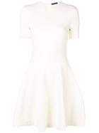 Alexander Mcqueen Textured Skater Dress - White