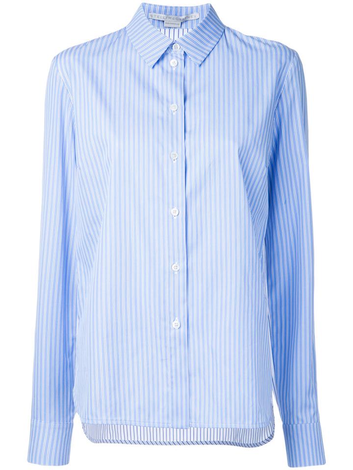 Stella Mccartney - Striped Shirt - Women - Cotton - 40, Women's, Blue, Cotton