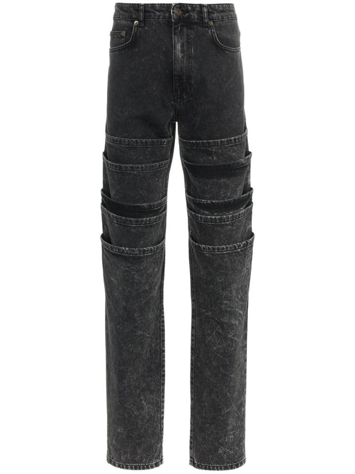 Y / Project Layered Denim Jeans - Black