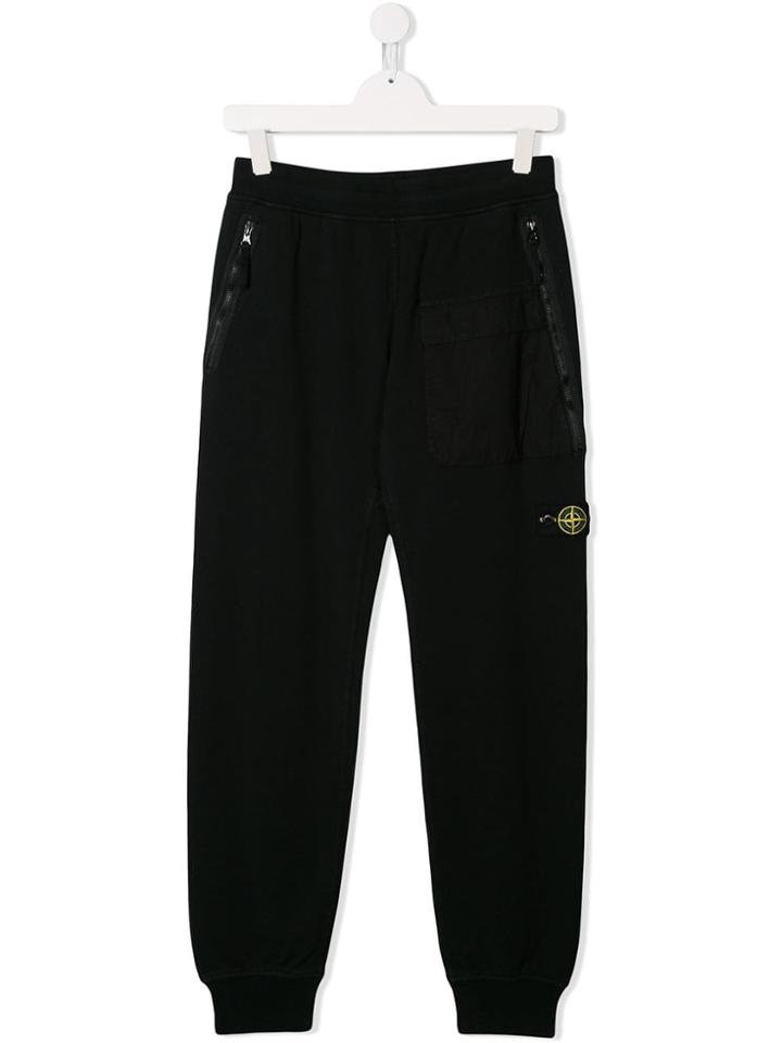 Stone Island Junior Jogging Style Trousers - Black