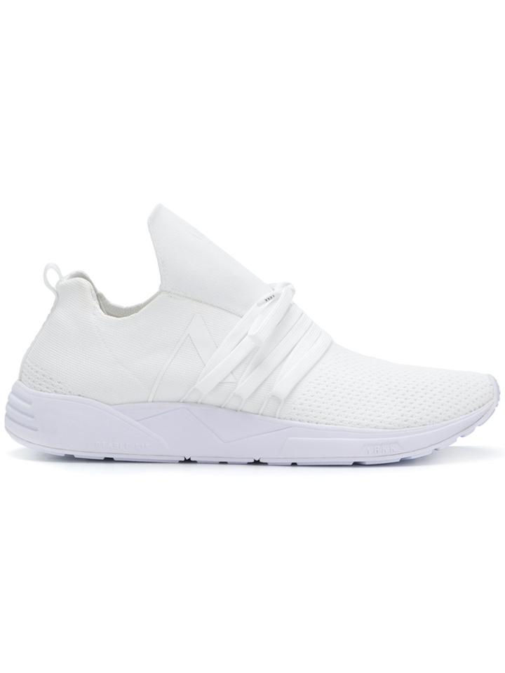 Arkk Knit Style Low Top Sneakers - White