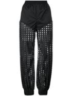 Diesel Perforated Trousers, Women's, Size: Medium, Black, Nylon/spandex/elastane