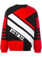Ktz Logo Print Sweatshirt, Men's, Size: Medium, Red, Cotton