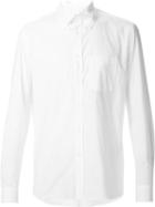 Yohji Yamamoto Collared Placket Shirt, Men's, Size: 2, White, Cotton
