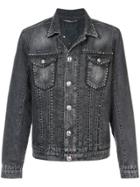 Philipp Plein Studded Denim Jacket - Black