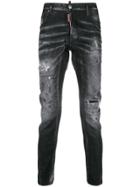 Dsquared2 Tapered Distressed Jeans - Black