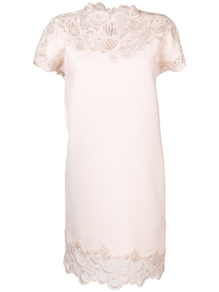 Ermanno Scervino Lace Trim Shift Dress - Pink & Purple
