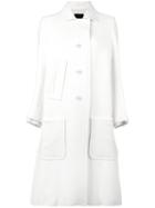 Isabel Marant Ellery Buttoned Coat, Women's, Size: 36, White, Virgin Wool/linen/flax/polyamide