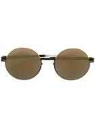 Mykita - 'alice' Sunglasses - Unisex - Metal (other)/silicone - 45, Black, Metal (other)/silicone