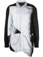 Rick Owens Ruched Sprayed Shirt - Silver
